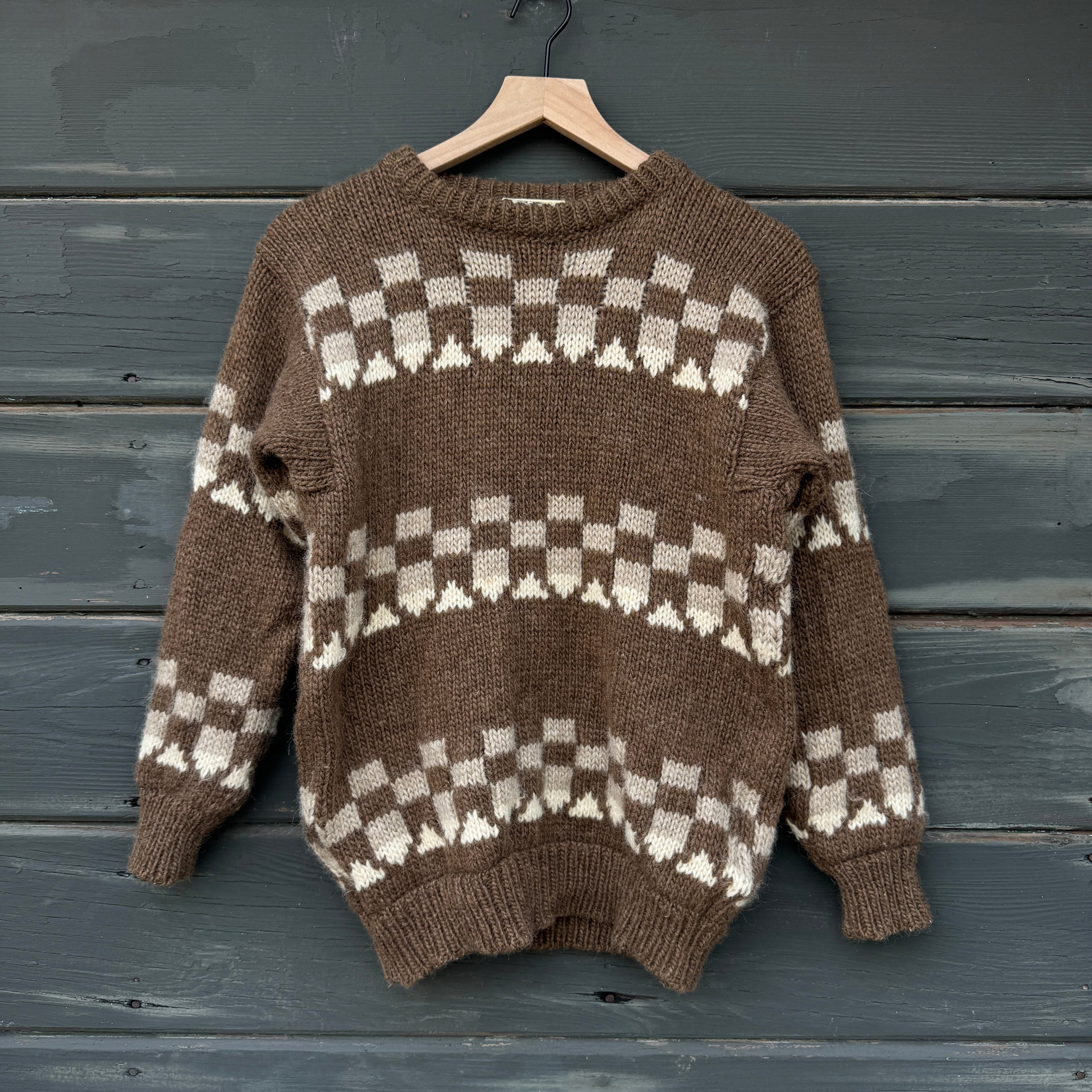 Checkered sweater vintage outlet
